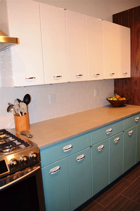 custom retro steel cabinets|vintage metal kitchen cabinets.